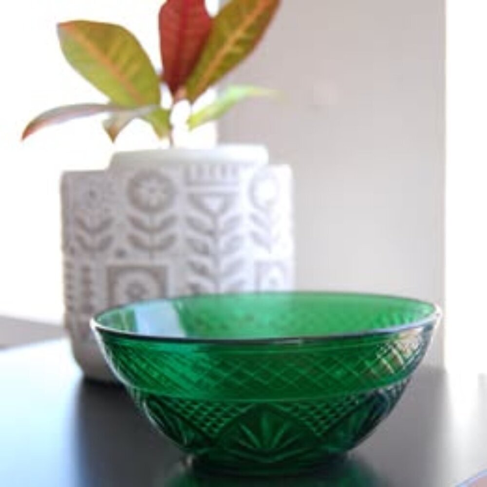 Green Dish Bowl Accent Home Decor